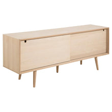 Load image into Gallery viewer, Century Sideboard Large Oak Cabinet With Sliding Doors And 4 Drawers 180x45x71cm
