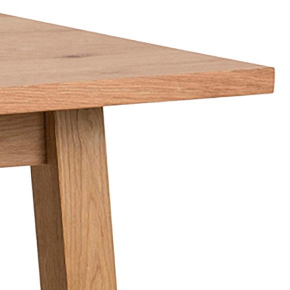 Chara Bar Table In Brown Wild Oak With Metal Footrest 117x58x105 cm