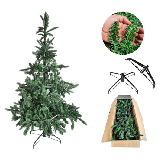 Artificial Christmas Tree 6ft 180cm Realistic PE PVC Large Xmas Decoration Green Pine