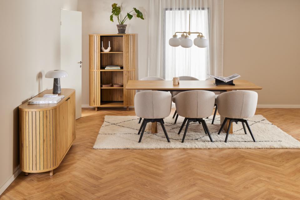 Colima Lamella Rectangular Oak Dining Table Large 210cm x 100cm Top