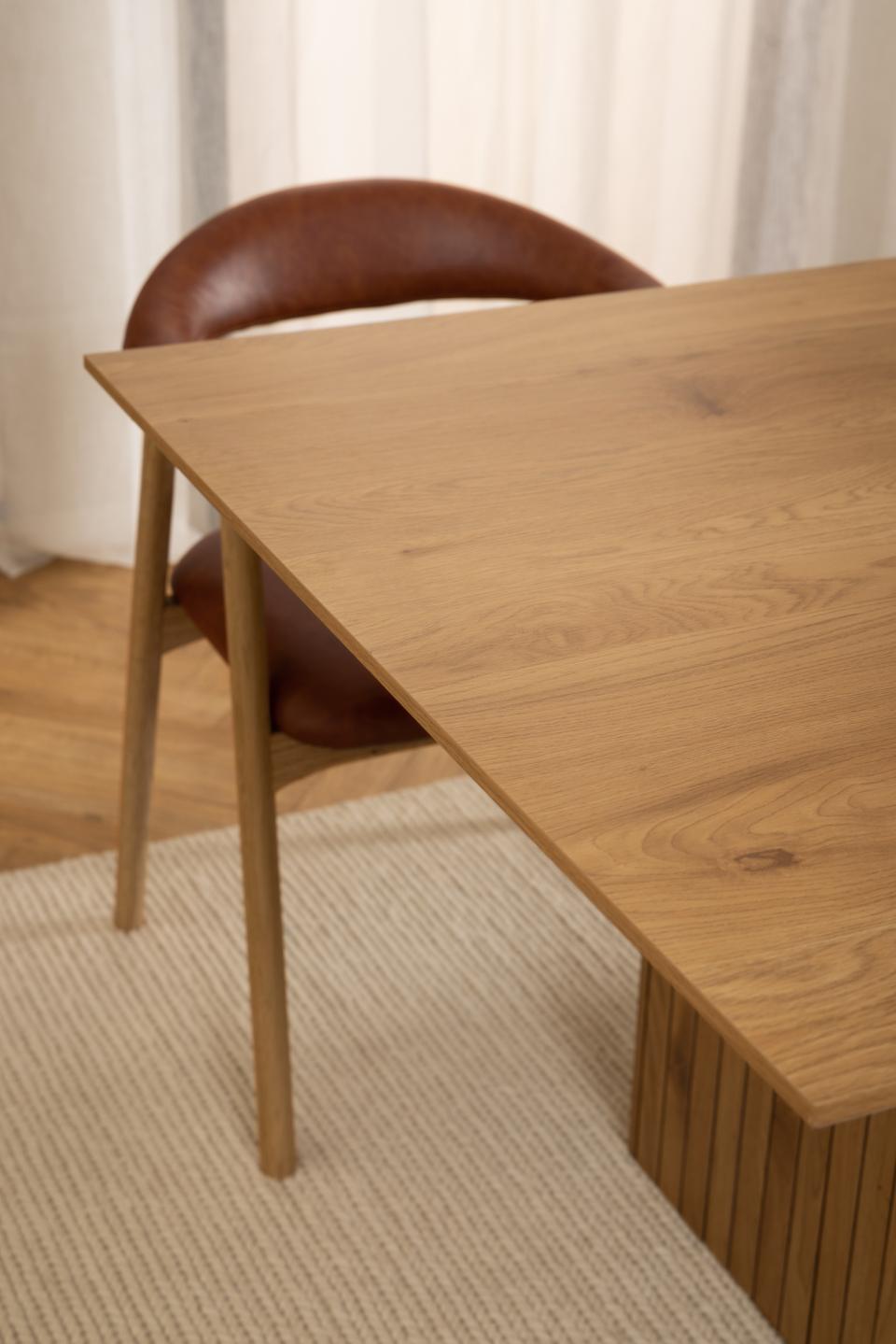 Colima Lamella Rectangular Oak Dining Table Large 210cm x 100cm Top