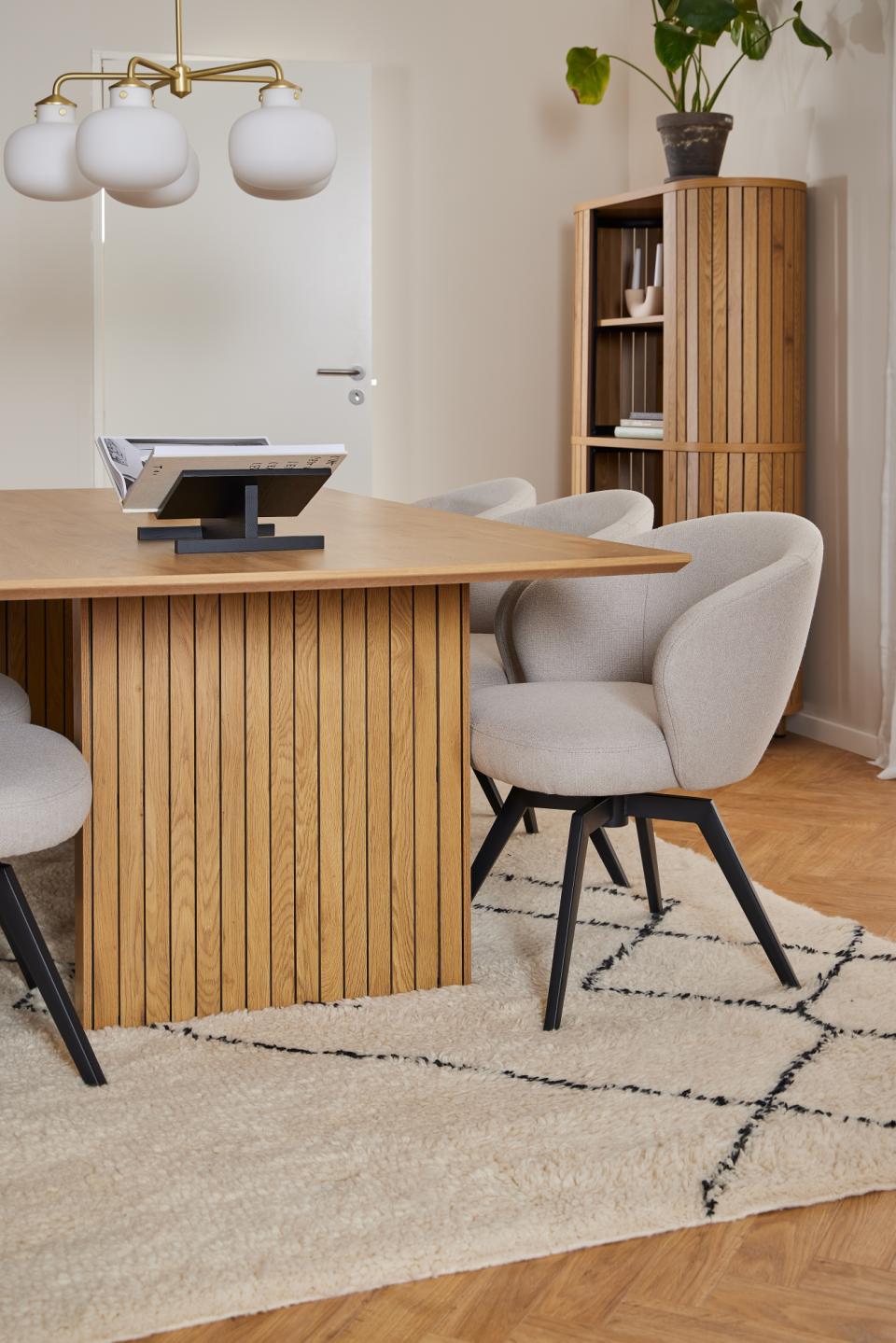 Colima Lamella Rectangular Oak Dining Table Large 210cm x 100cm Top