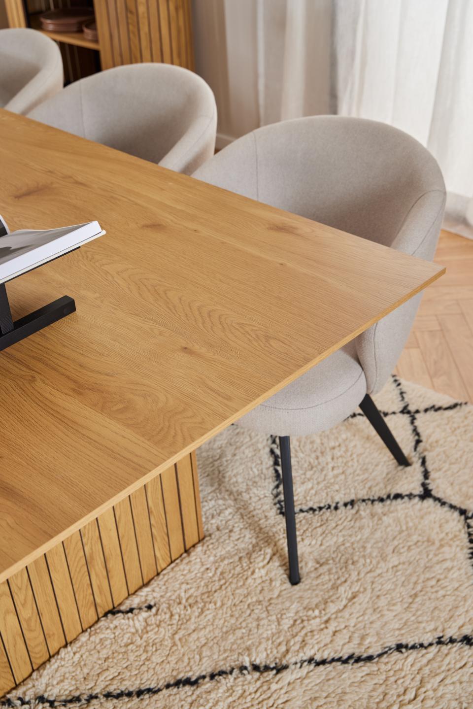 Colima Lamella Rectangular Oak Dining Table Large 210cm x 100cm Top