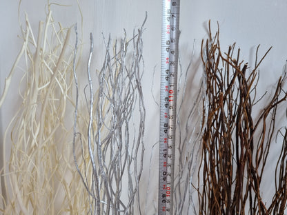 height measurement of twisted bunch of willow twigs by Homestreet on a white background