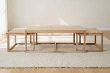 Load image into Gallery viewer, Cornus White Oak Coffee Table Set Versatile 120 x 60 cm With 2 Extra Discreet Tables

