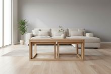 Load image into Gallery viewer, Cornus White Oak Coffee Table Set Versatile 120 x 60 cm With 2 Extra Discreet Tables
