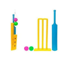 Load image into Gallery viewer, Fun Colourful Cricket Set Game In A Compact Net Travel Bag Outdoor Indoor Sports

