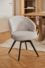 Load image into Gallery viewer, Darlene Divine Beige Fabric Upholstered Swivel Dining Chair With Pocket Springs And Metal Legs
