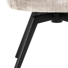 Load image into Gallery viewer, Darlene Juto Fabric Pocket Springs Beige Upholstered Swivel Dining Chair With Metal Legs
