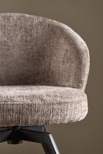 Load image into Gallery viewer, Darlene Juto Fabric Pocket Springs Brown Upholstered Swivel Dining Chair With Metal Legs

