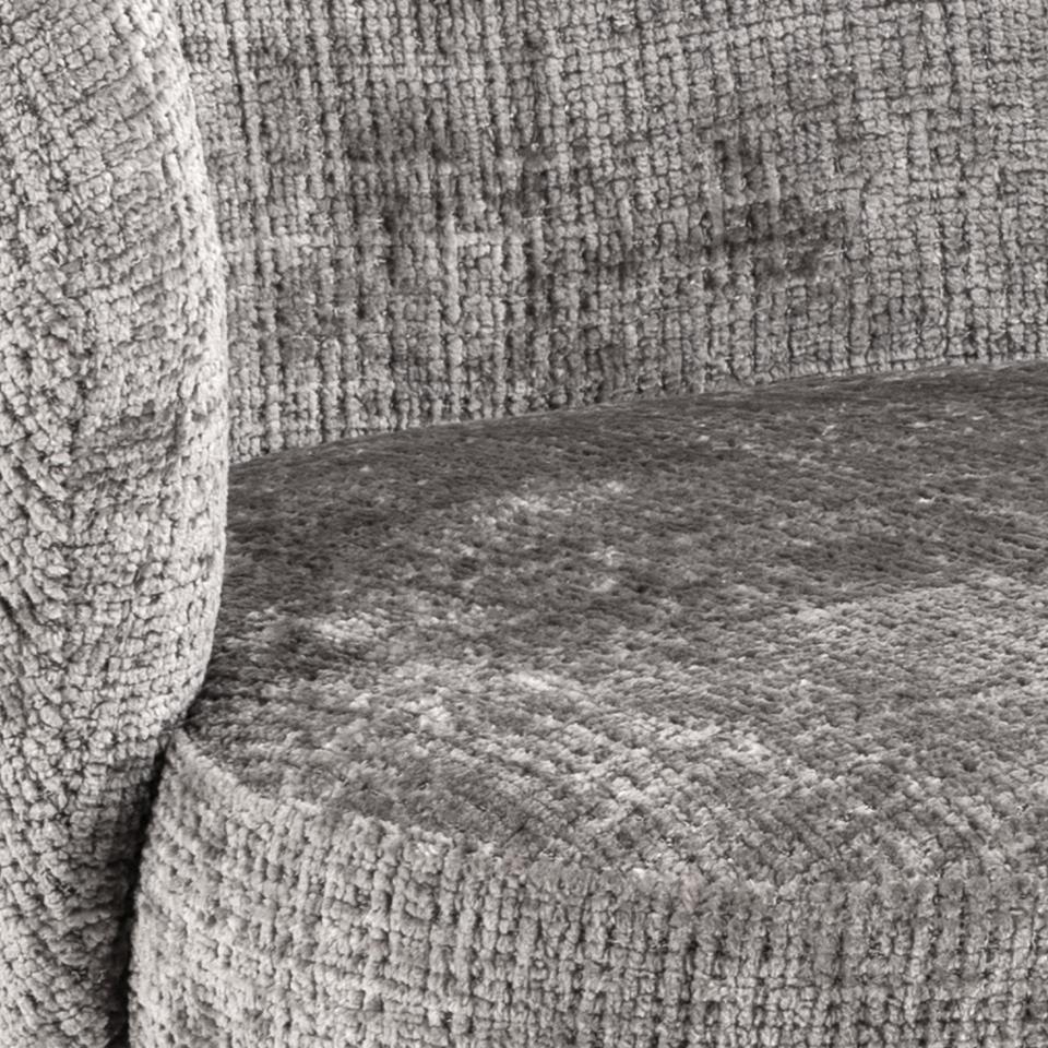 Darlene Juto Fabric Pocket Springs Grey Upholstered Swivel Dining Chair With Metal Legs