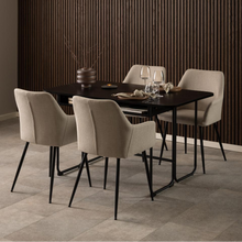 Load image into Gallery viewer, Darlington Black Extending Space Saving Rectangle Dining Table, 2 To 4 Seats, 140cm
