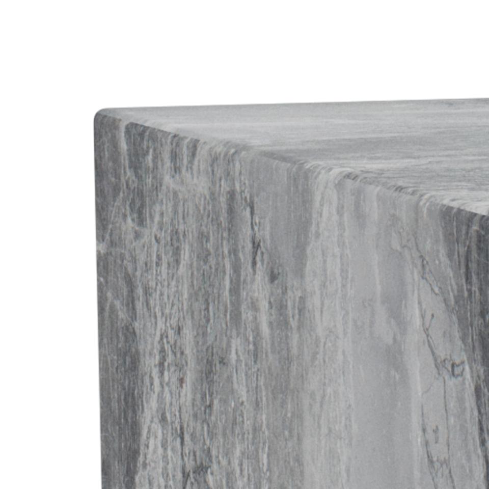 Dice Coffee Table Large Square Grey Marble Effect Furniture 90x90cm