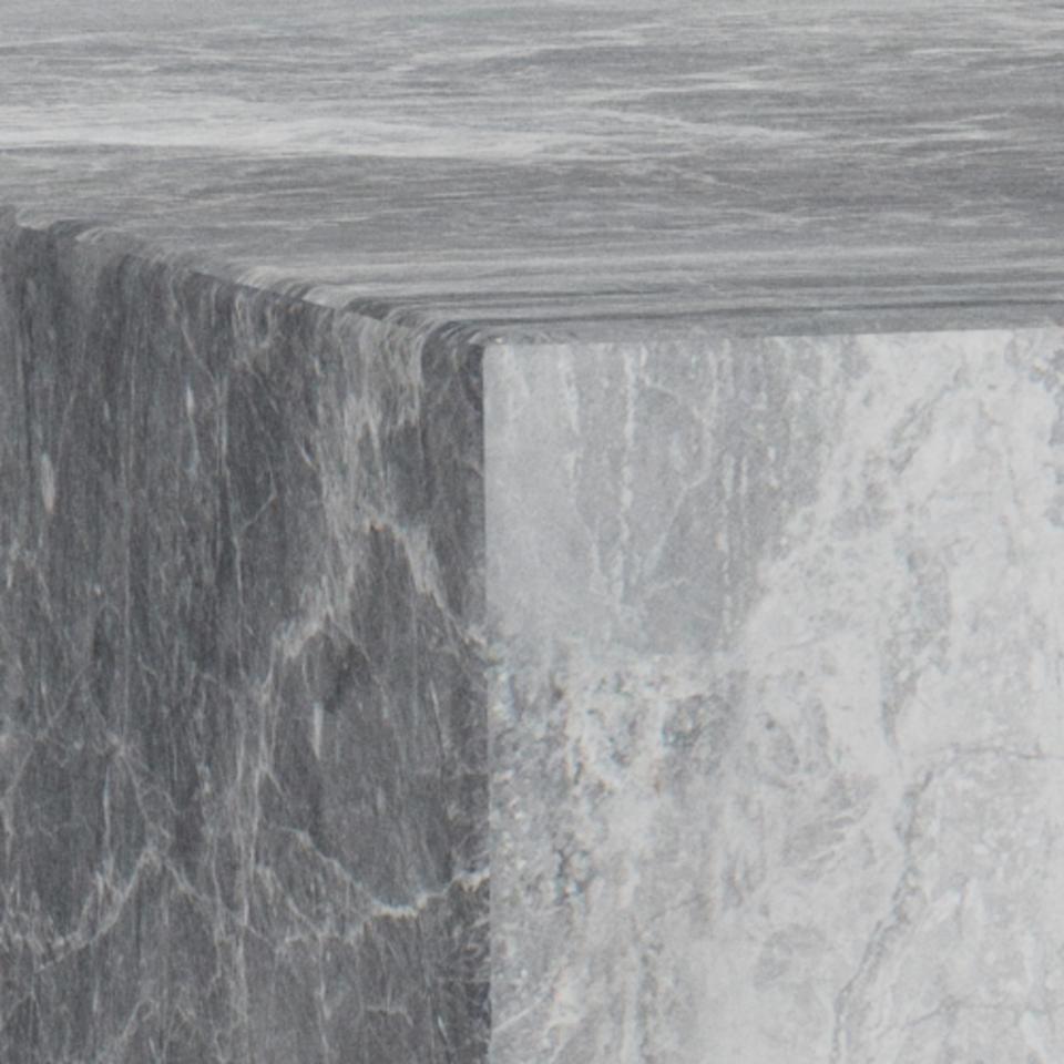 Dice Coffee Table Large Square Grey Marble Effect Furniture 90x90cm