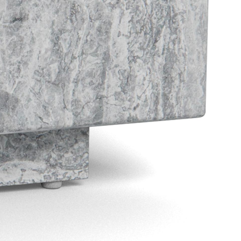 Dice Coffee Table Large Square Grey Marble Effect Furniture 90x90cm