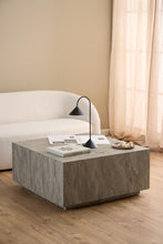 Load image into Gallery viewer, Dice Coffee Table Large Square Grey Marble Effect Furniture 90x90cm

