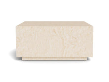 Load image into Gallery viewer, Dice Coffee Table Large Square Travertine Effect Furniture 90x90cm
