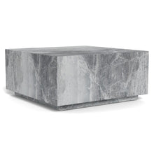 Load image into Gallery viewer, Dice Coffee Table Large Square Grey Marble Effect Furniture 90x90cm
