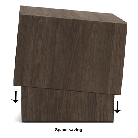 Dice Double Designer Coffee Table Set In Brown Smoke 2 Pieces 58cm