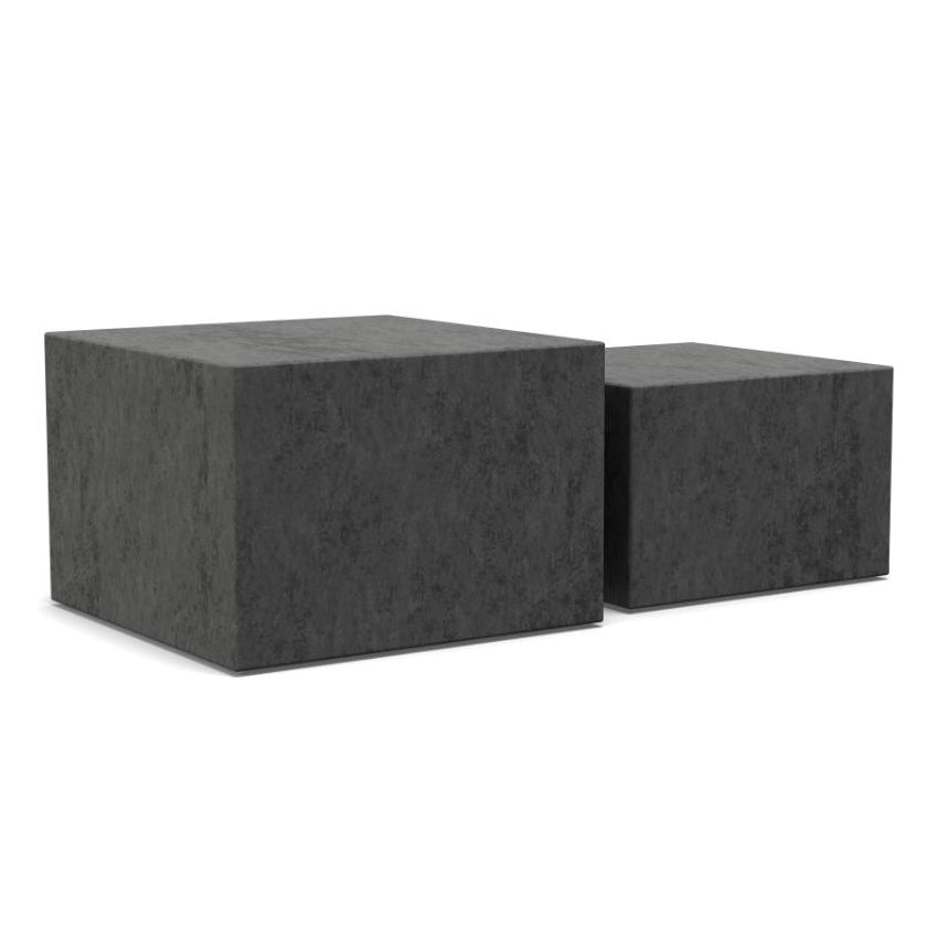 Dice Double Designer Coffee Table Set In Black Ocean 2 Pieces 58cm