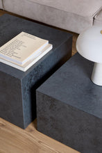 Load image into Gallery viewer, Dice Double Designer Coffee Table Set In Black Ocean 2 Pieces 58cm
