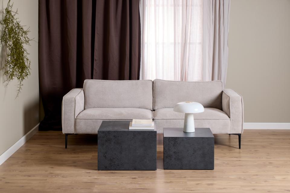 Dice Double Designer Coffee Table Set In Black Ocean 2 Pieces 58cm