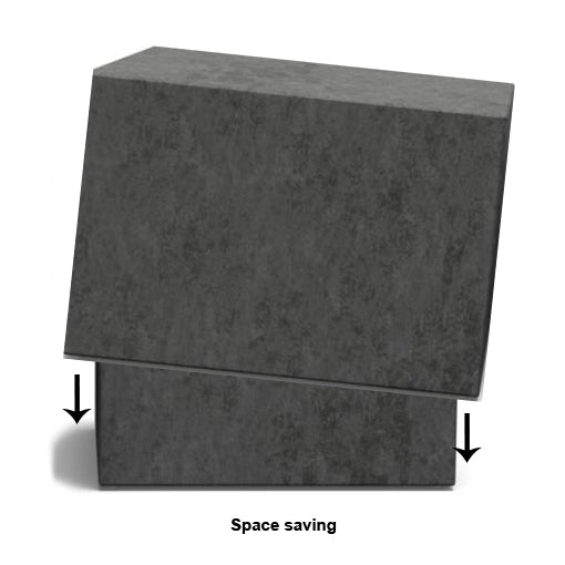 Dice Double Designer Coffee Table Set In Black Ocean 2 Pieces 58cm