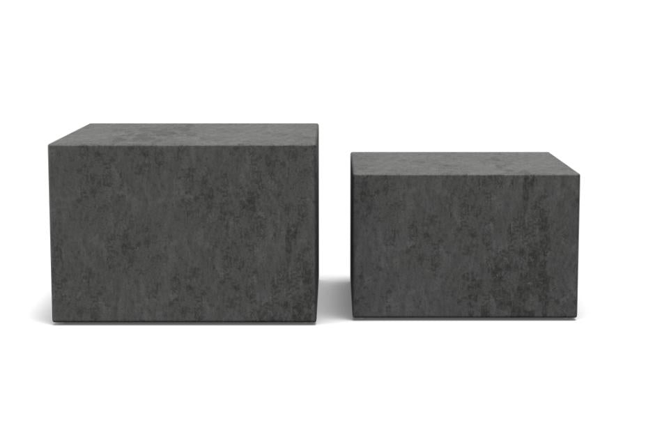 Dice Double Designer Coffee Table Set In Black Ocean 2 Pieces 58cm