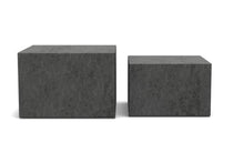 Load image into Gallery viewer, Dice Double Designer Coffee Table Set In Black Ocean 2 Pieces 58cm
