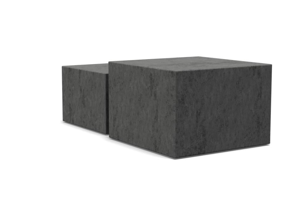 Dice Double Designer Coffee Table Set In Black Ocean 2 Pieces 58cm