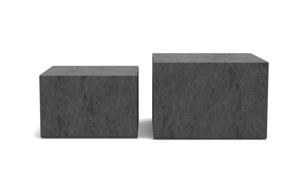 Dice Double Designer Coffee Table Set In Black Ocean 2 Pieces 58cm