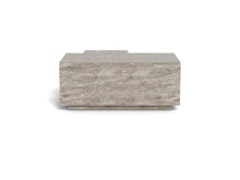 Load image into Gallery viewer, Dice Double Coffee Table Set Large Rectangular And Square Grey Marble Furniture 100cm
