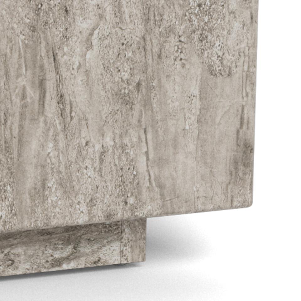 Dice Double Coffee Table Set Large Rectangular And Square Grey Marble Furniture 100cm