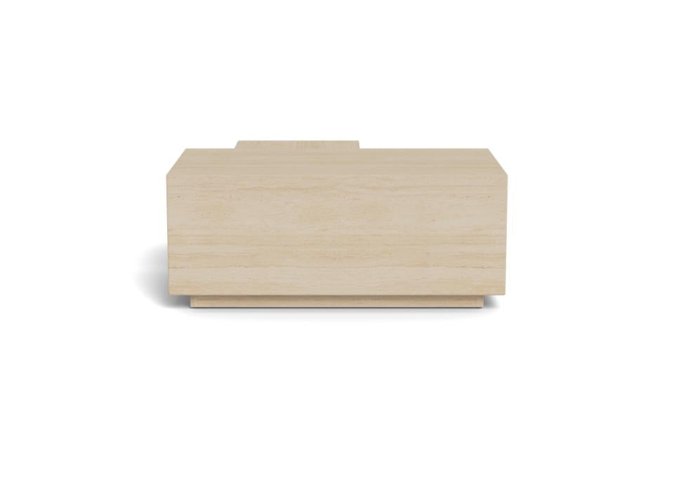 Dice Double Coffee Table Set Large Rectangular And Square Travertine Furniture 100cm