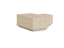 Load image into Gallery viewer, Dice Double Coffee Table Set Large Rectangular And Square Travertine Furniture 100cm
