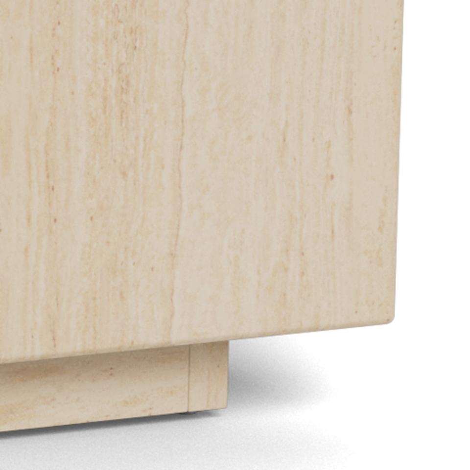 Dice Double Coffee Table Set Large Rectangular And Square Travertine Furniture 100cm