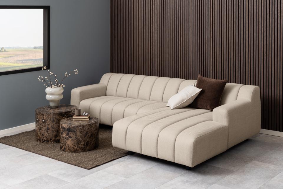 Dice Double Oval Coffee Table Set Large Brown Marble 2 Piece Set 58cm and 50cm