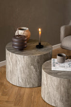 Load image into Gallery viewer, Dice Double Oval Coffee Table Set Large Grey Marble 2 Piece Set 58cm and 50cm
