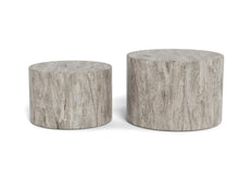 Load image into Gallery viewer, Dice Double Oval Coffee Table Set Large Grey Marble 2 Piece Set 58cm and 50cm
