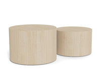 Load image into Gallery viewer, Dice Double Oval Coffee Table Set Large Travertine 2 Piece Set 58cm and 50cm
