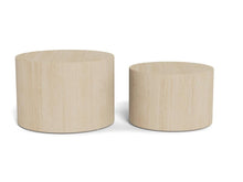 Load image into Gallery viewer, Dice Double Oval Coffee Table Set Large Travertine 2 Piece Set 58cm and 50cm
