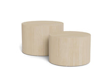 Load image into Gallery viewer, Dice Double Oval Coffee Table Set Large Travertine 2 Piece Set 58cm and 50cm
