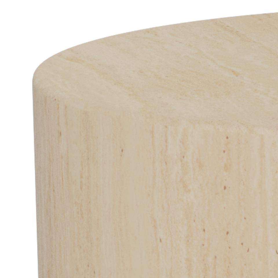 Dice Double Oval Coffee Table Set Large Travertine 2 Piece Set 58cm and 50cm