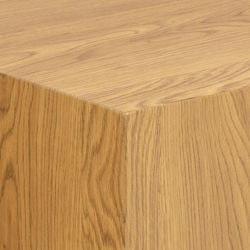 Dice Double Designer Coffee Table Set In Wild Oak 2 Pieces 58cm