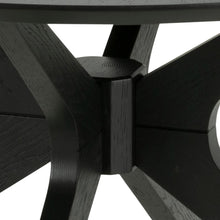 Load image into Gallery viewer, Duncan 80cm Black Oak Coffee Table With Round Top And Cross Legs
