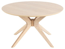 Load image into Gallery viewer, Duncan 80cm White Oak Coffee Table With Round Top And Cross Legs
