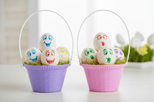 Load image into Gallery viewer, 6 Mini Easter Baskets In Pastel Colours For Small Eggs, Collecting Or Display
