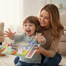 Load image into Gallery viewer, Easter Colouring Book With Pencils Perfect For Prizes, Visiting Family, Rainy Days, Easter Fetes, Fayres Or Egg Hunts
