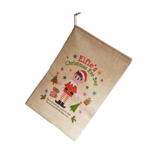 Load image into Gallery viewer, Drawstring Elf Christmas Eve Bag Sack Stocking - 55cm x 36cm
