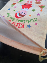 Load image into Gallery viewer, Drawstring Elf Christmas Eve Bag Sack Stocking - 55cm x 36cm
